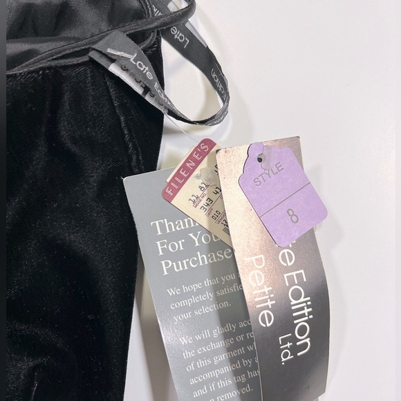 Late Edition | Vintage Dead Stock 80s 90s Timeless Black Velvet Maxi Dress | 8 - Picture 12 of 13